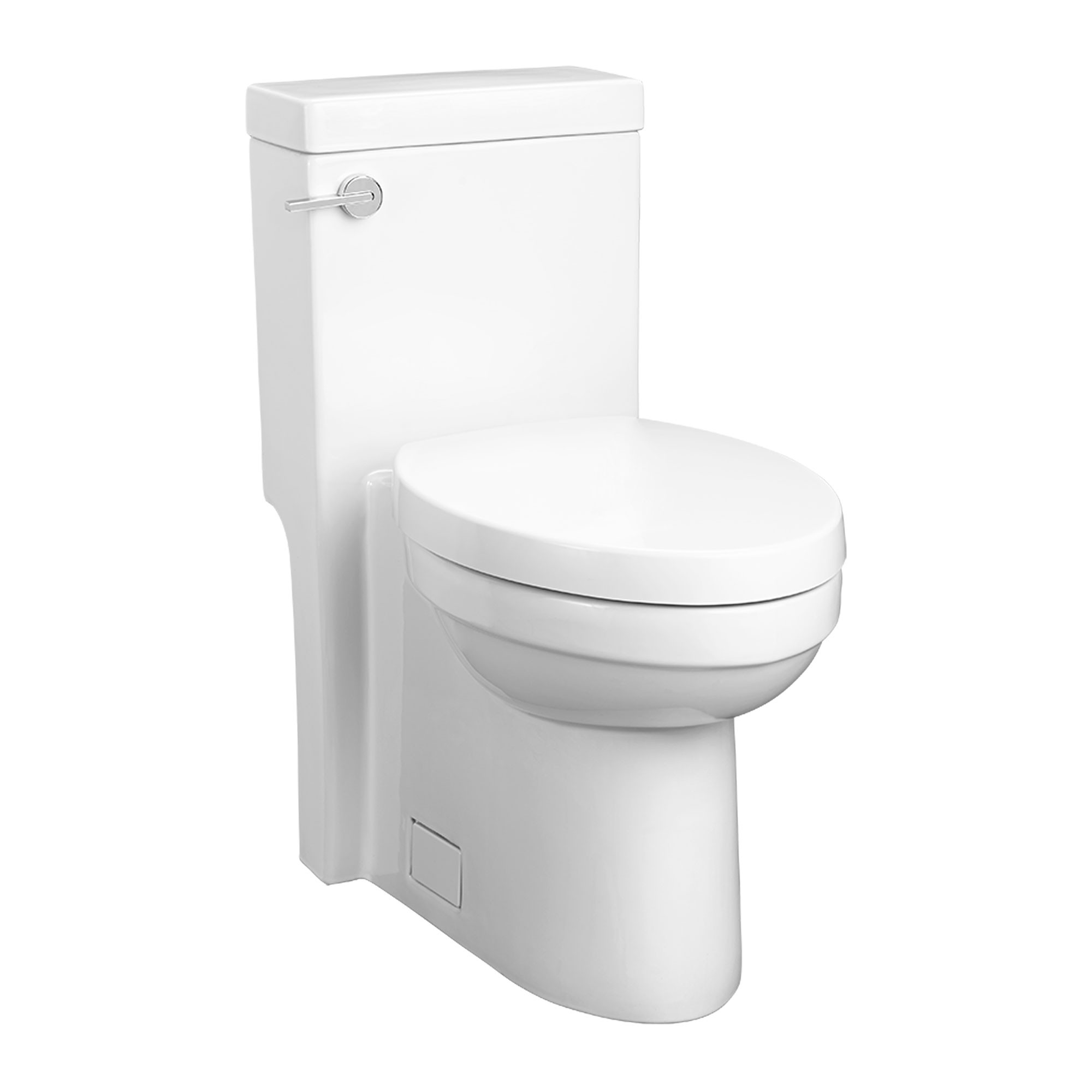 Cossu® One-Piece Chair-Height Left-Hand Trip Lever Elongated Toilet with Seat